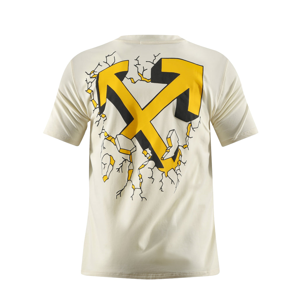 Camiseta 66788 Estampada Crema Para Hombre