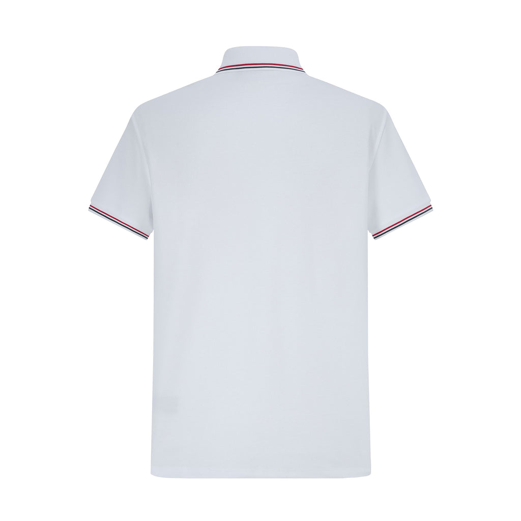 Camiseta 22472# Tipo Polo Blanca Para Hombre
