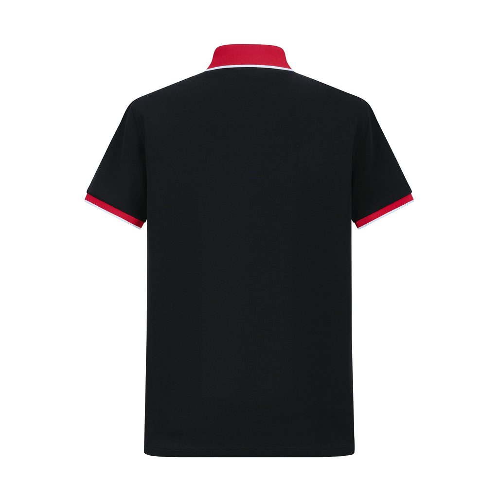 Camiseta 34595# Tipo Polo Negra Para Hombre
