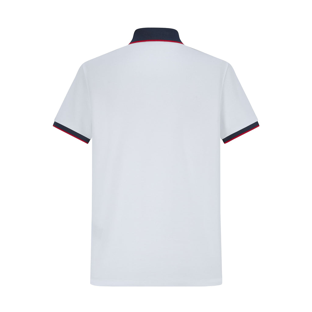 Camiseta 34595# Tipo Polo Blanca Para Hombre