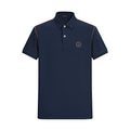 Camiseta 22364# Tipo Polo Azul Oscuro Para Hombre
