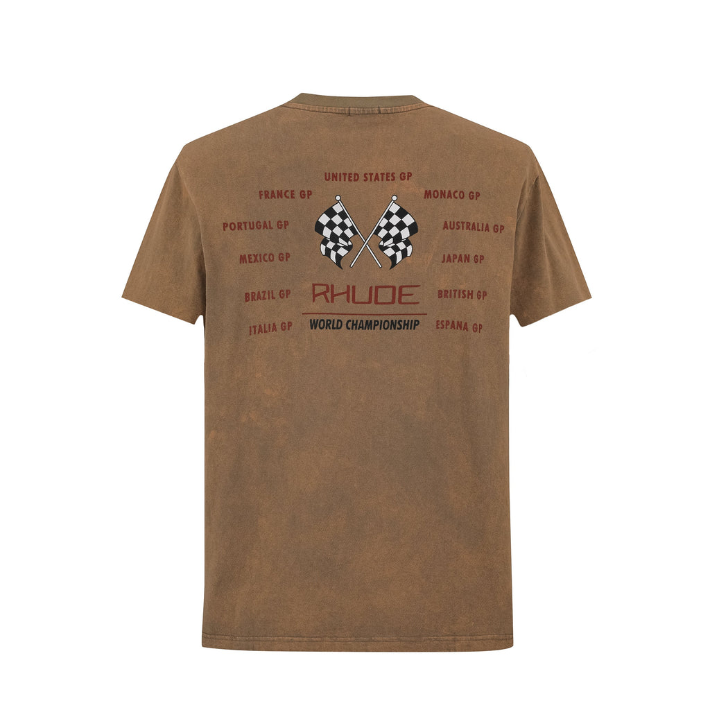 Camiseta 866510 Estampada Café Para Hombre