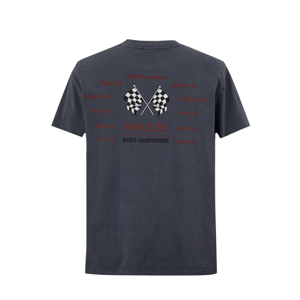 Camiseta 866510 Estampada Gris Azul Para Hombre
