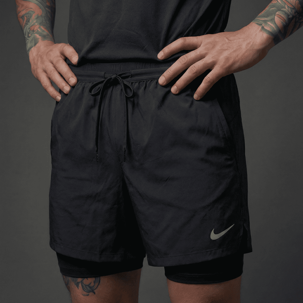 Pantaloneta Deportiva Negra Para Hombre Ref. 10V1L-1