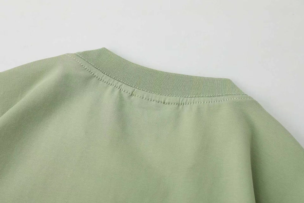 Camiseta -8088 Básica Verde Para Hombre