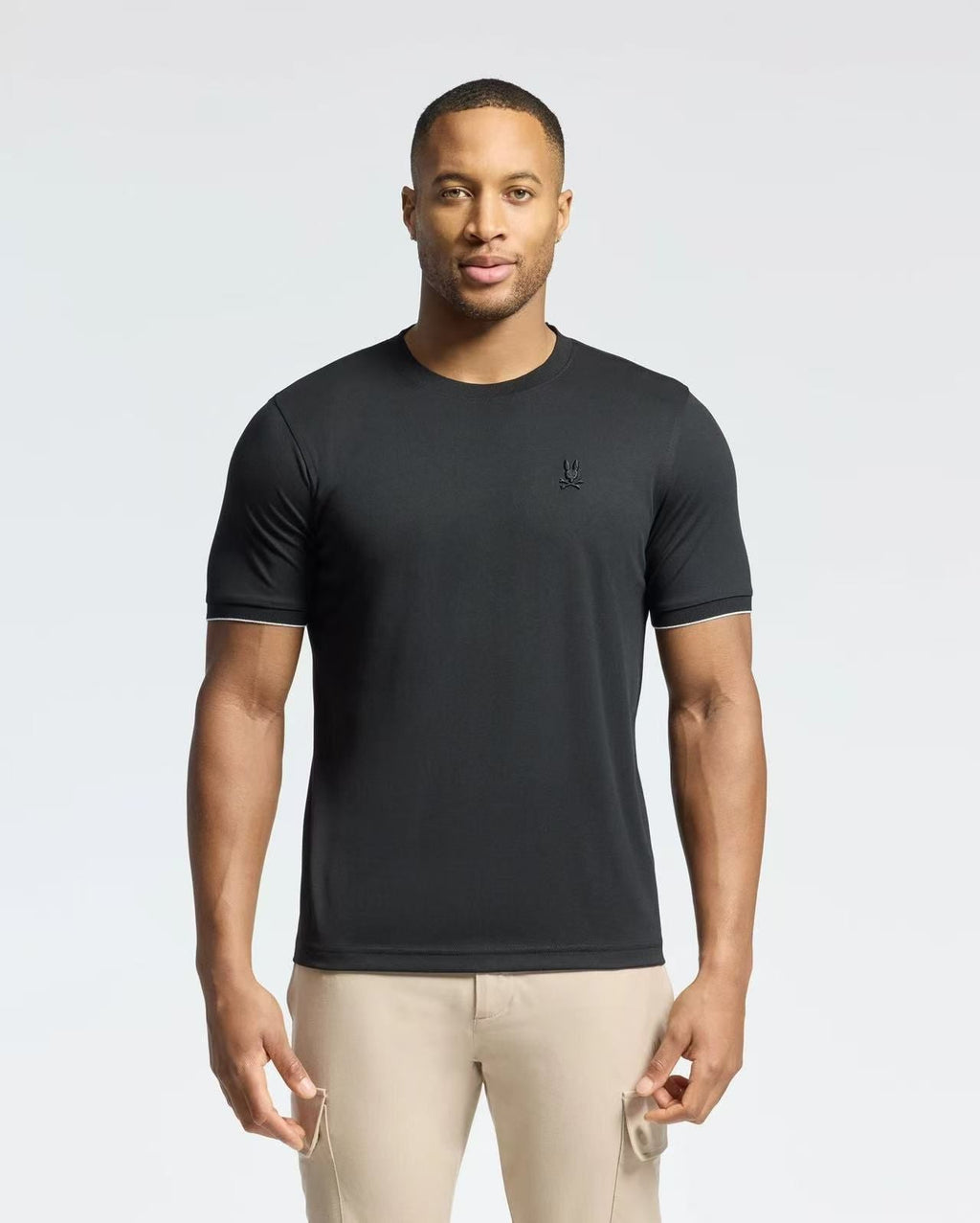 Camiseta PB-8088 Básica Negra Para Hombre