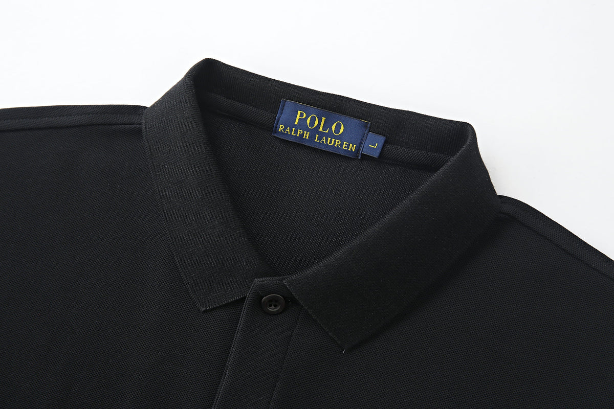 Camiseta 22552# Tipo Polo Negra Para Hombre