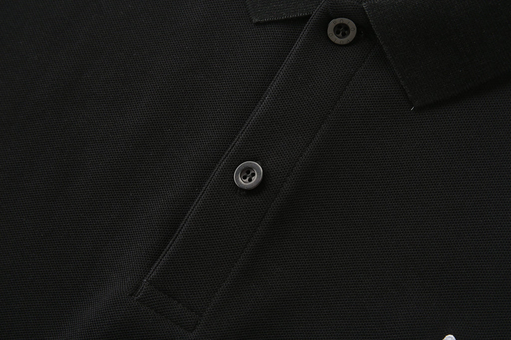 Camiseta 22552# Tipo Polo Negra Para Hombre