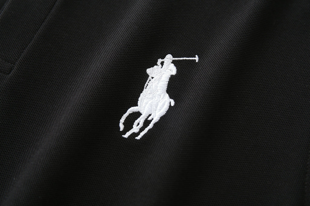 Camiseta 22552# Tipo Polo Negra Para Hombre
