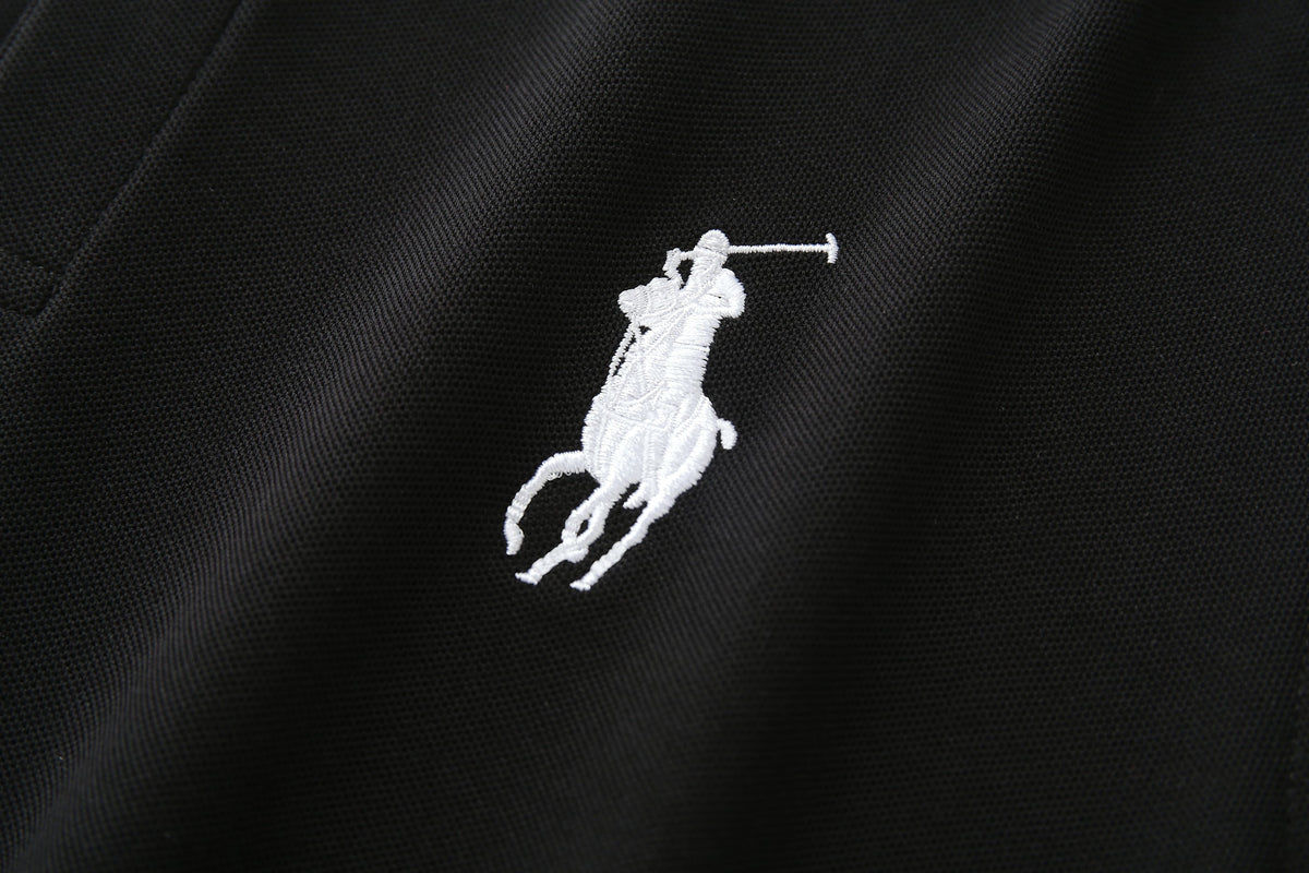 Camiseta 22552# Tipo Polo Negra Para Hombre
