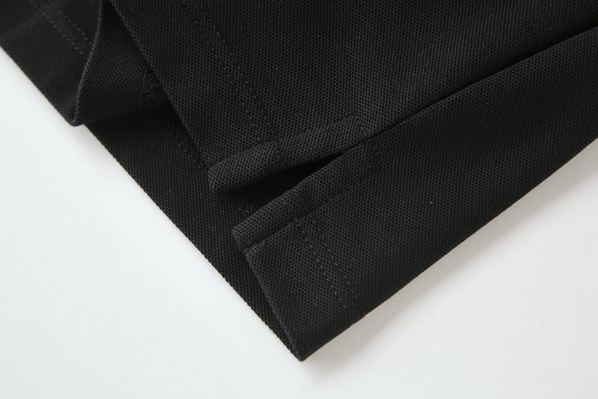Camiseta 22552# Tipo Polo Negra Para Hombre