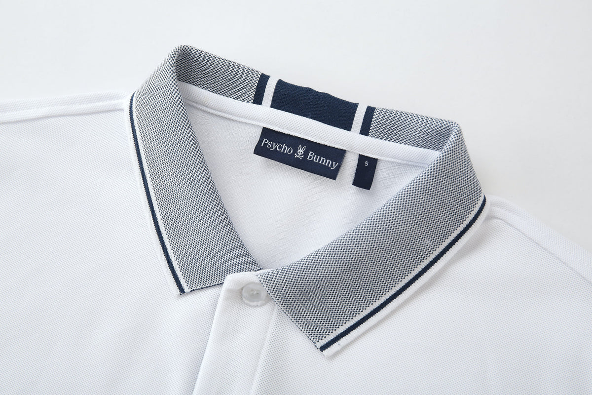 Camiseta 22371# Tipo Polo Blanca Para Hombre