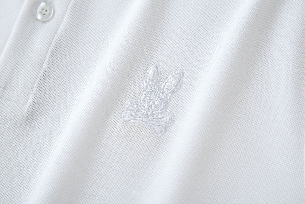 Camiseta 22371# Tipo Polo Blanca Para Hombre