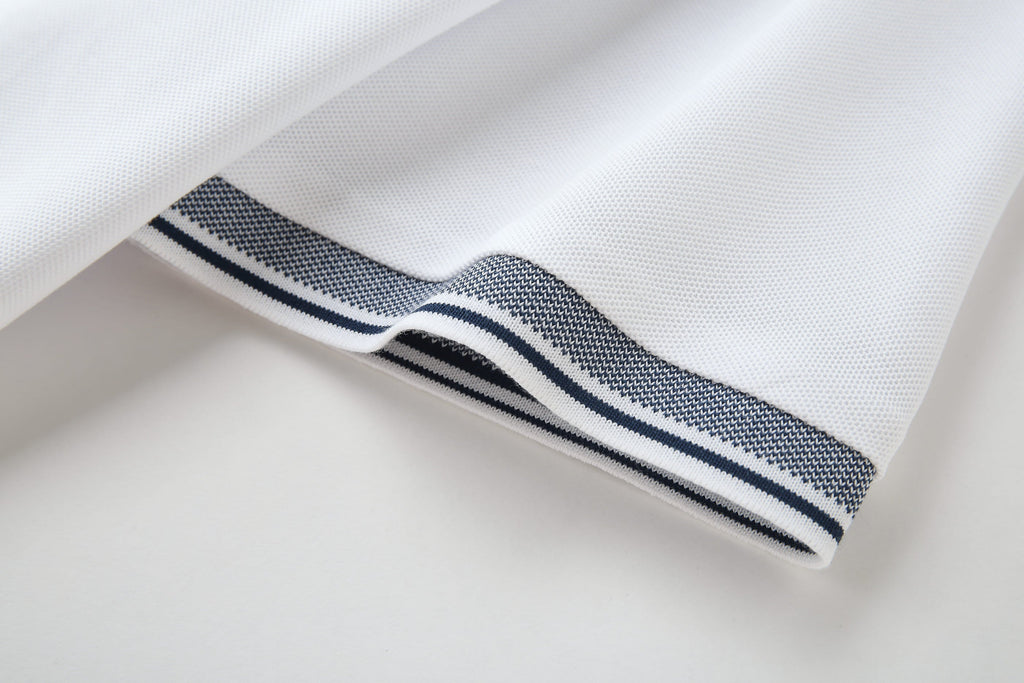 Camiseta 22371# Tipo Polo Blanca Para Hombre
