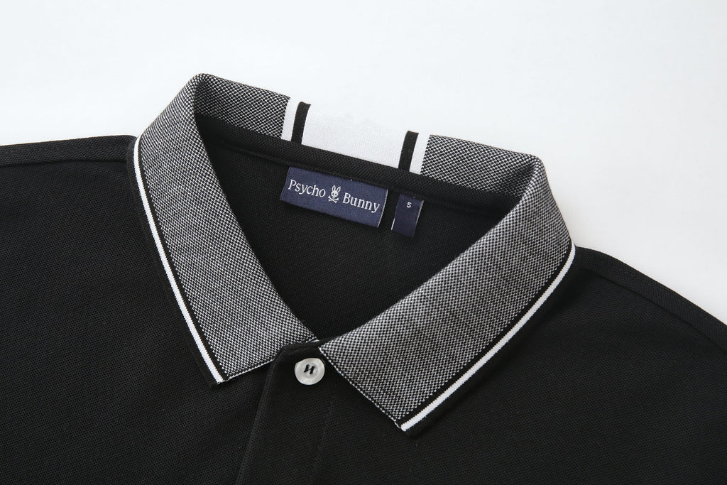 Camiseta 22371# Tipo Polo Negra Para Hombre