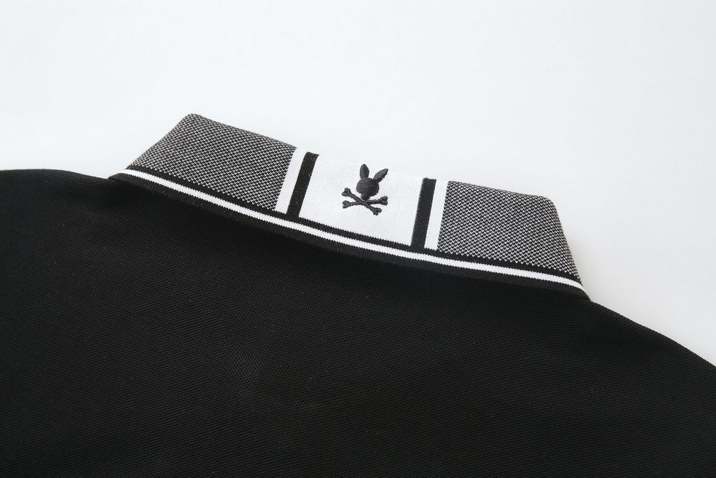 Camiseta 22371# Tipo Polo Negra Para Hombre