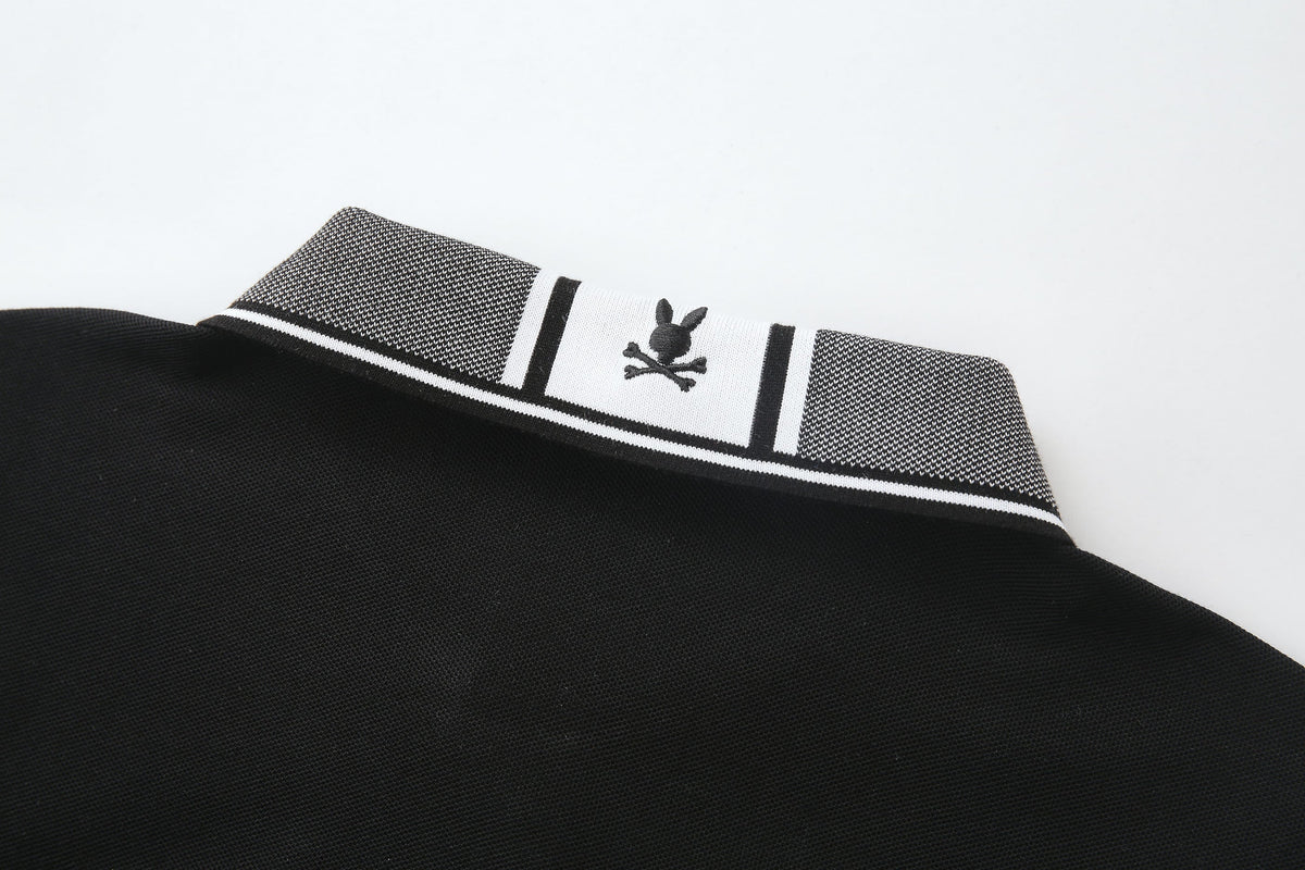 Camiseta 22371# Tipo Polo Negra Para Hombre