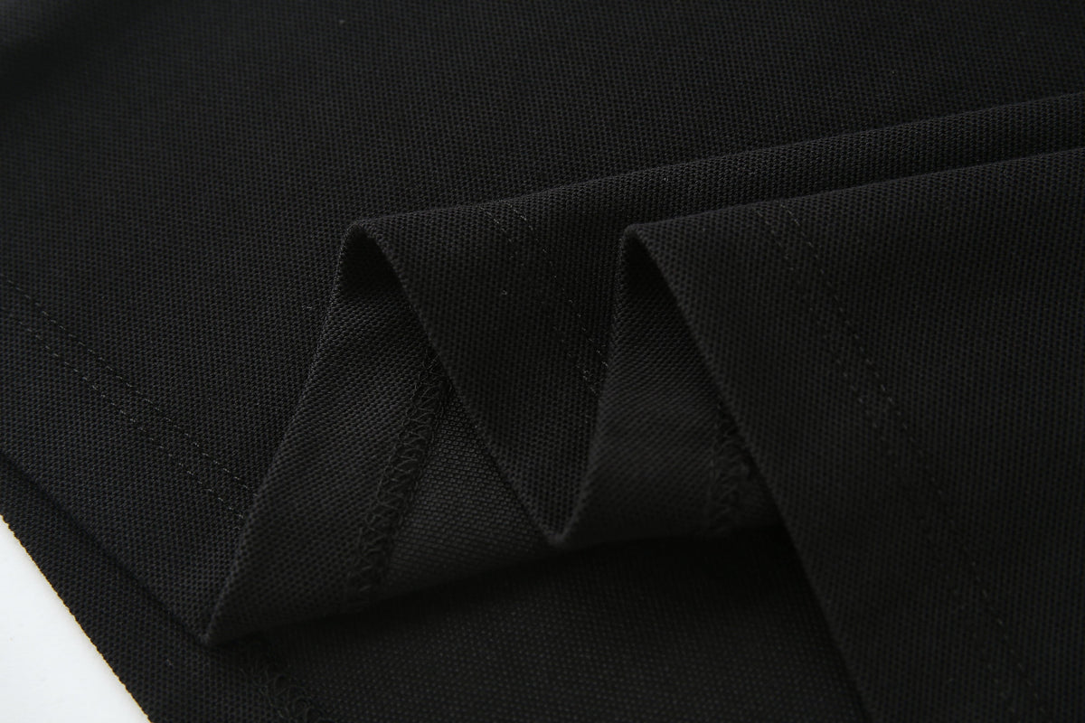Camiseta 22371# Tipo Polo Negra Para Hombre