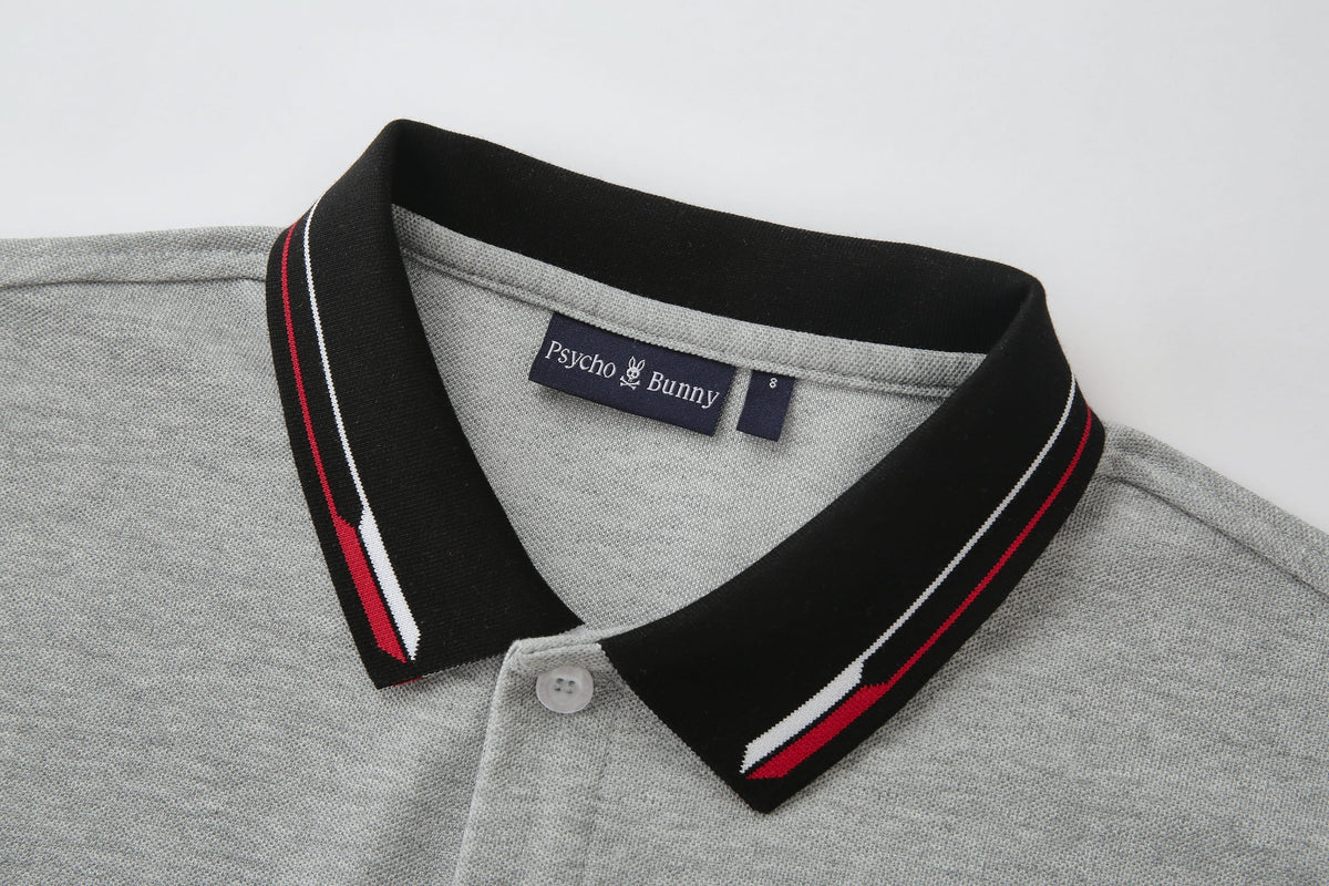 Camiseta 22470# Tipo Polo Gris Para Hombre