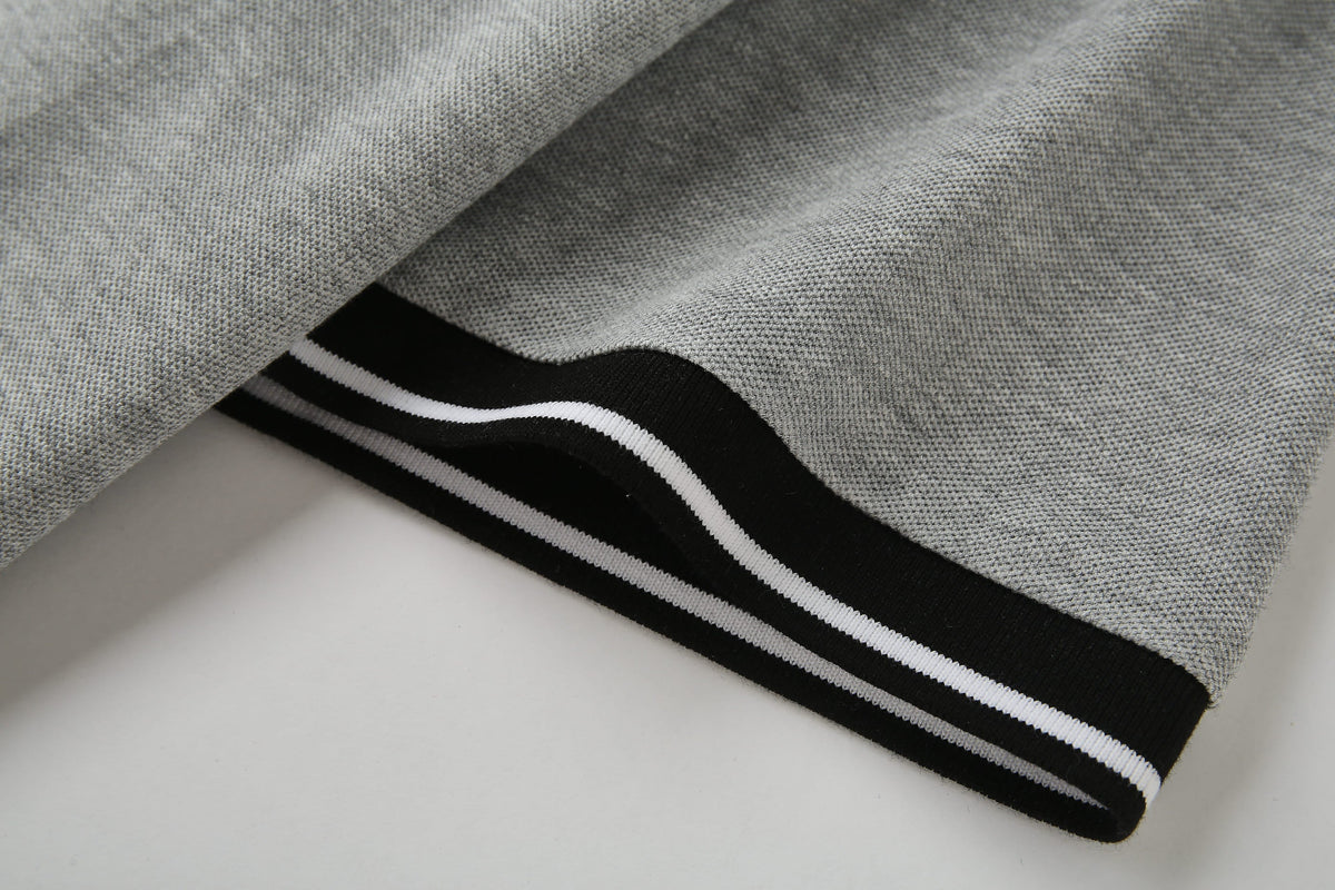 Camiseta 22470# Tipo Polo Gris Para Hombre