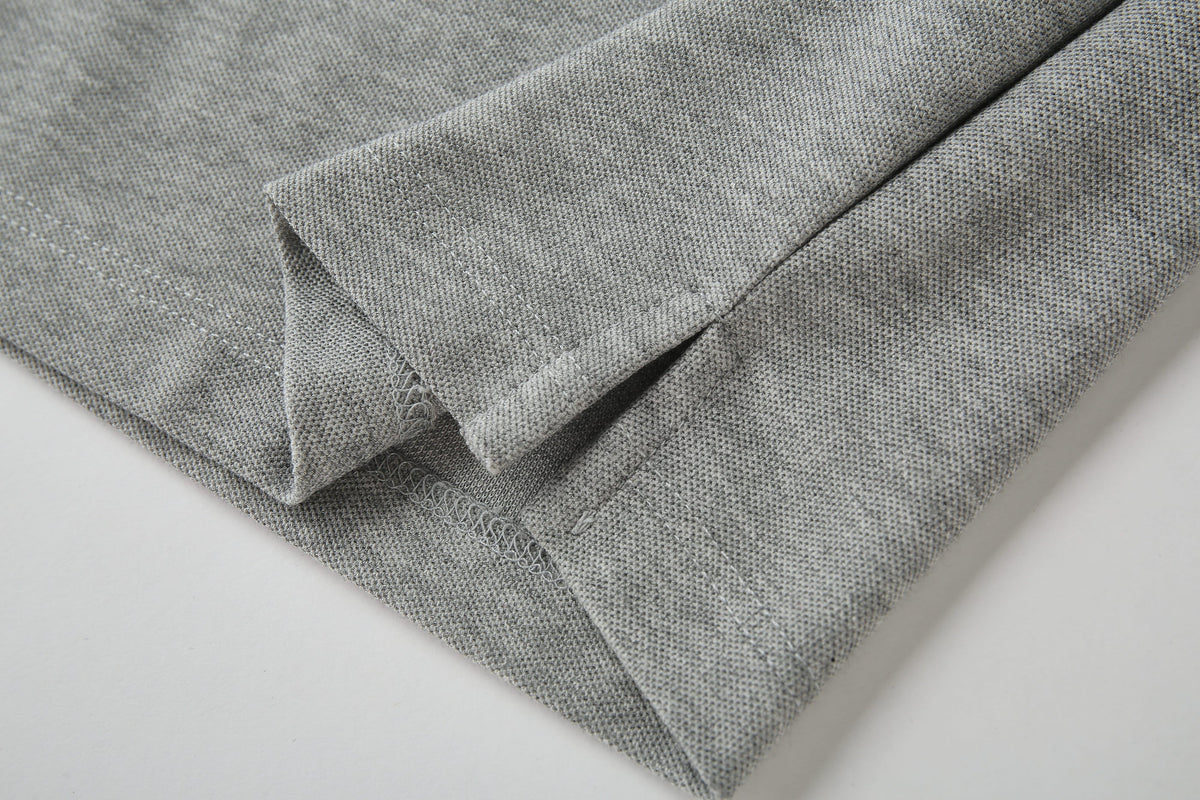 Camiseta 22470# Tipo Polo Gris Para Hombre