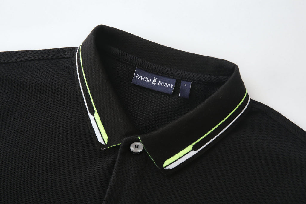 Camiseta 22470 Tipo Polo Negra Para Hombre