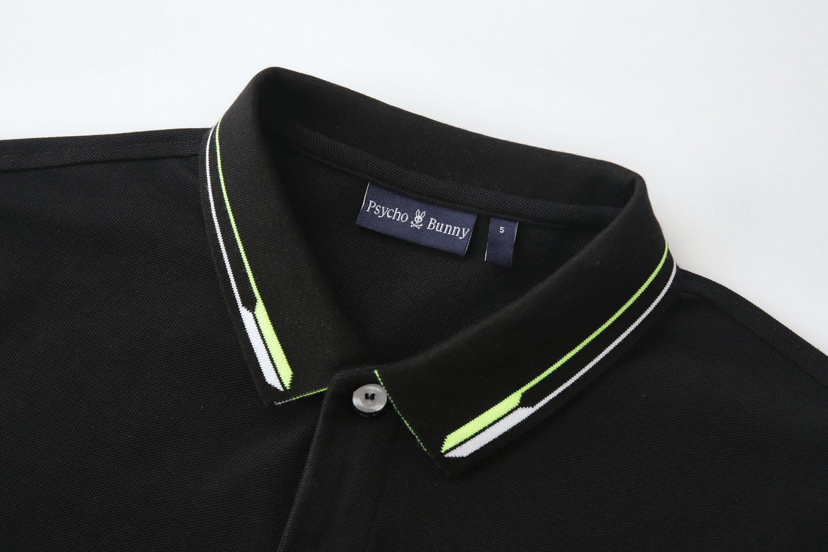 Camiseta 22470 Tipo Polo Negra Para Hombre