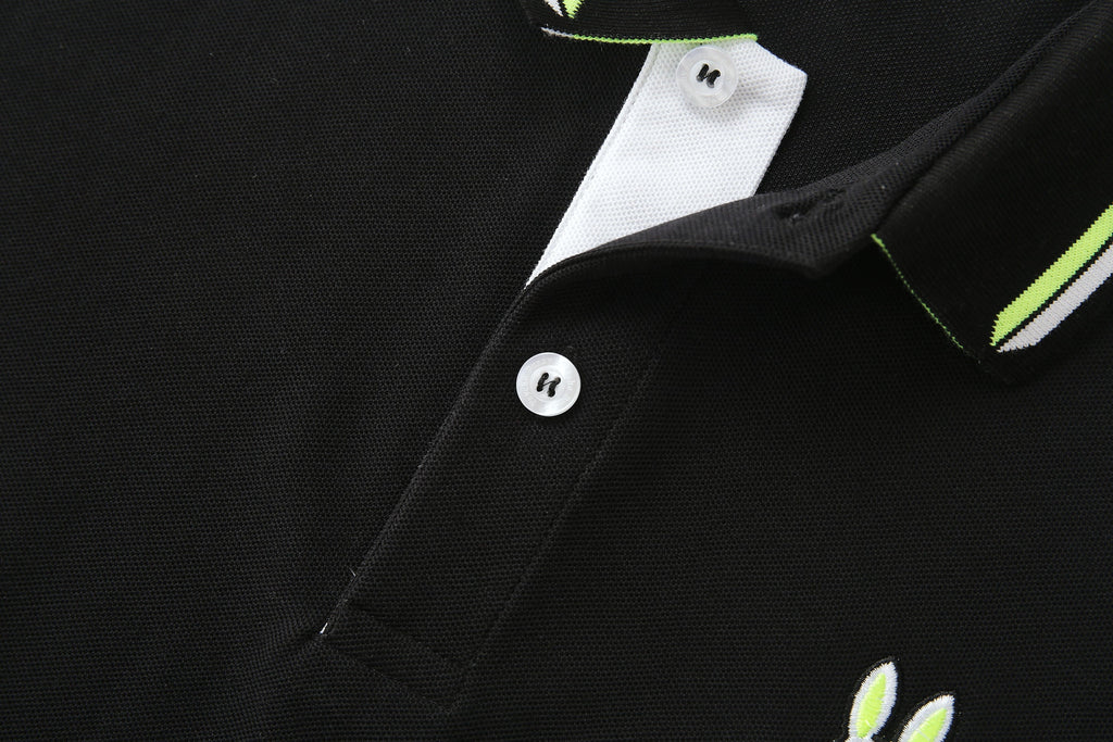 Camiseta 22470 Tipo Polo Negra Para Hombre
