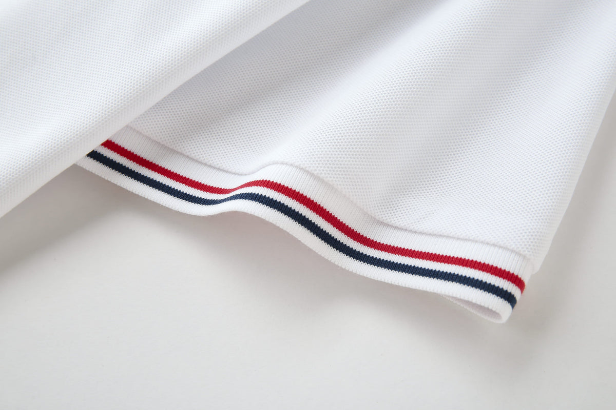 Camiseta 22472# Tipo Polo Blanca Para Hombre
