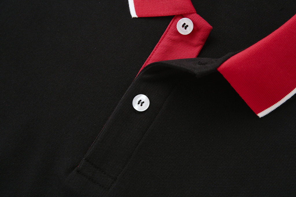 Camiseta 34595# Tipo Polo Negra Para Hombre