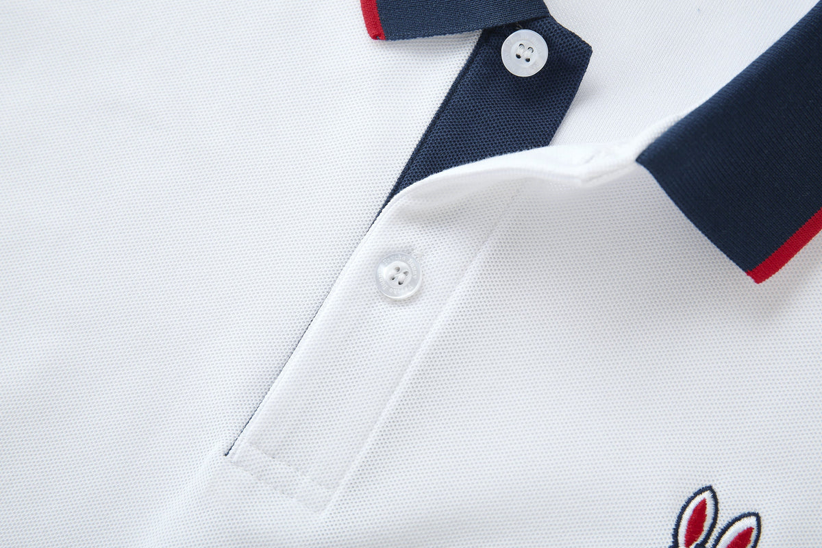 Camiseta 34595# Tipo Polo Blanca Para Hombre