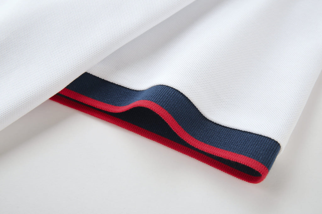 Camiseta 34595# Tipo Polo Blanca Para Hombre