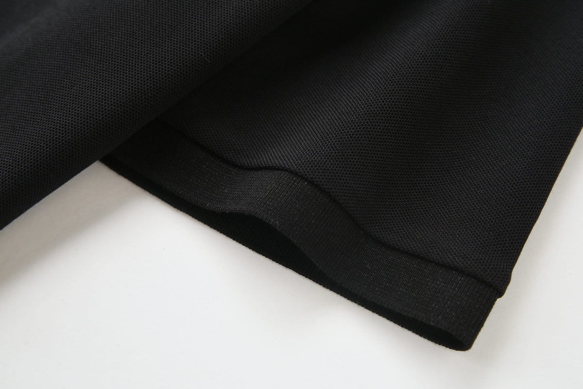 Camiseta 22348# Tipo Polo Negra Para Hombre