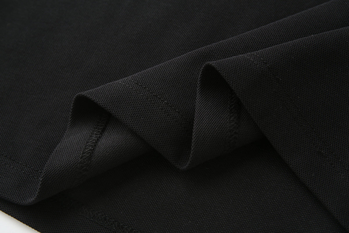 Camiseta 22348# Tipo Polo Negra Para Hombre