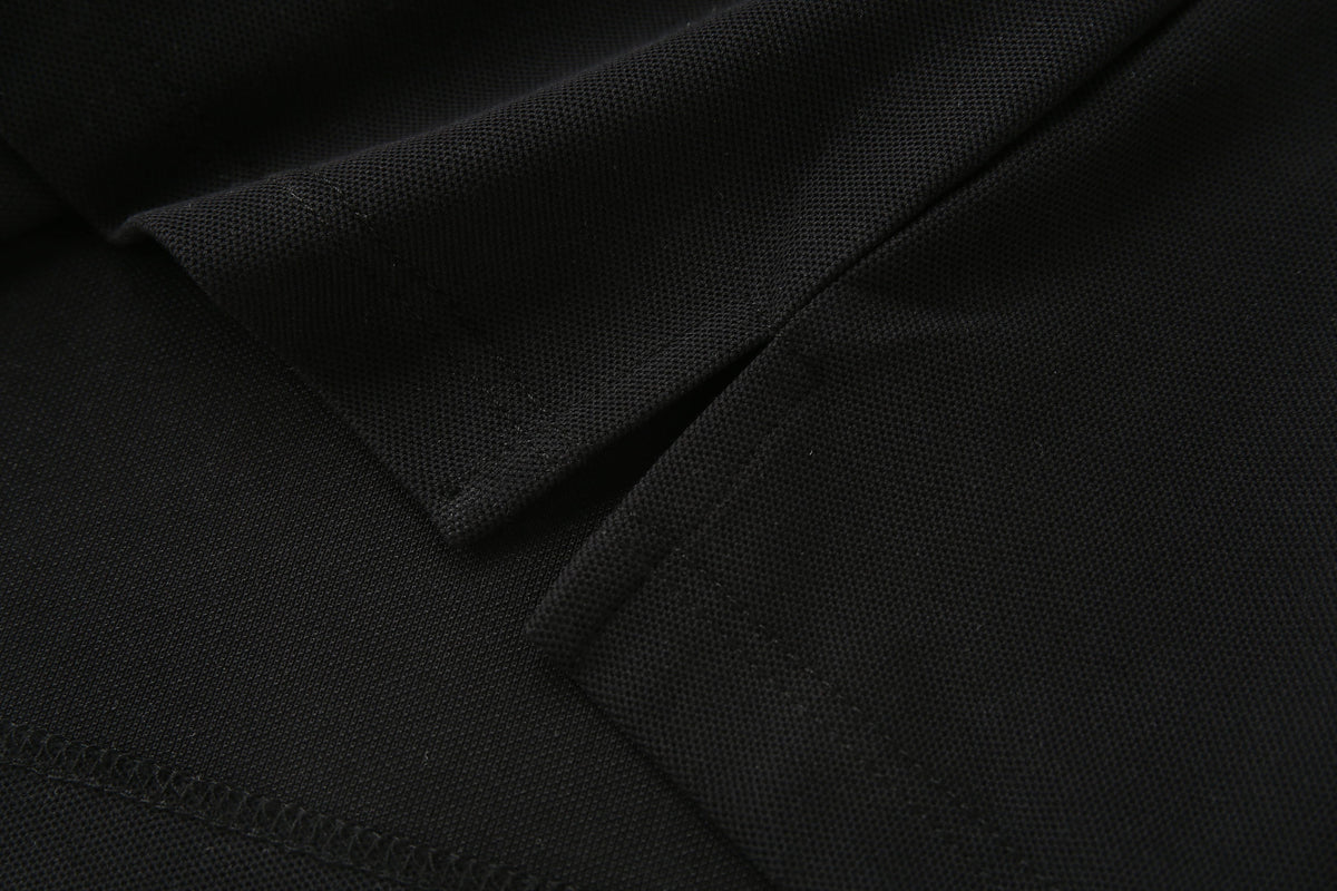 Camiseta 22348# Tipo Polo Negra Para Hombre