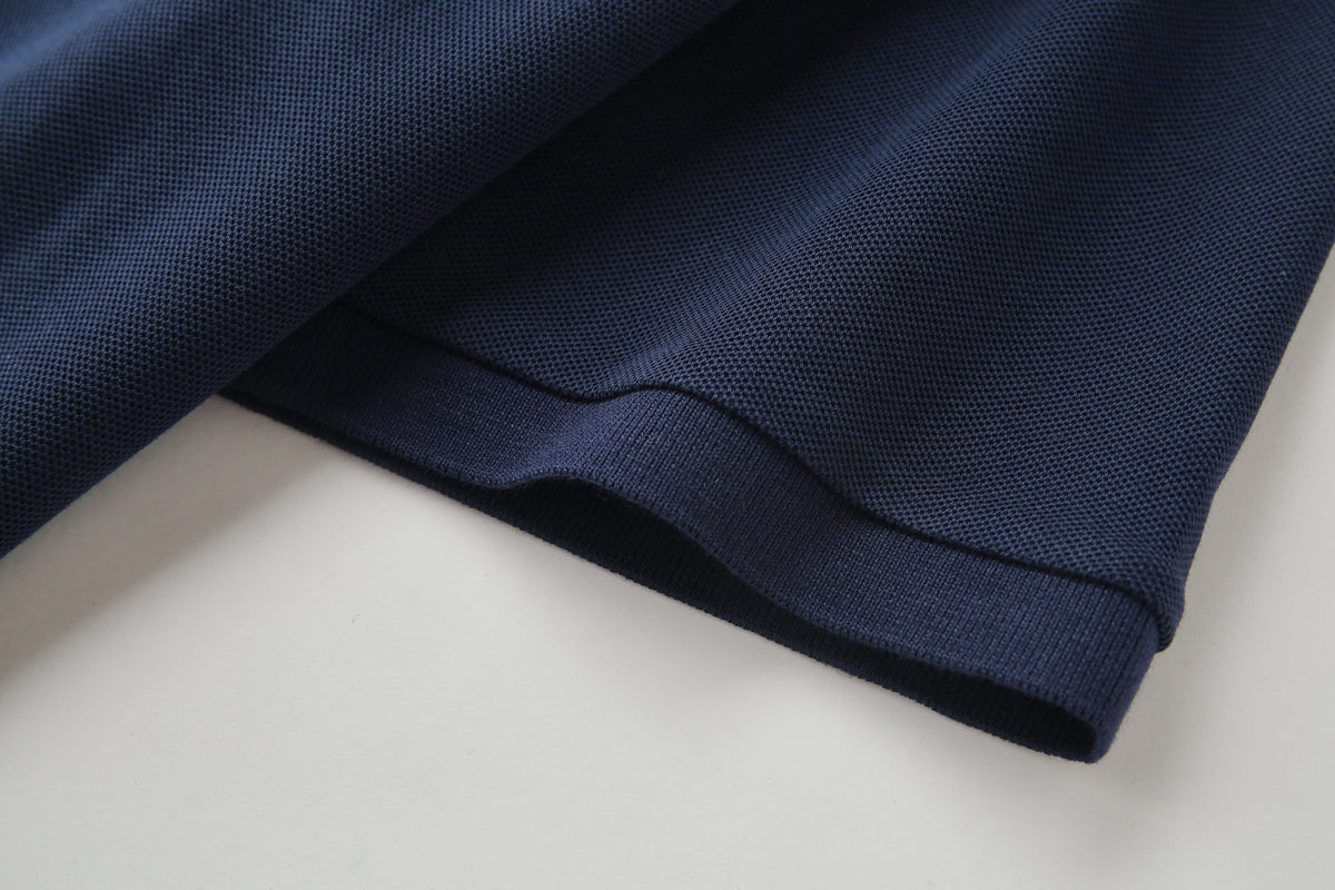 Camiseta 22348# Tipo Polo Azul Oscuro Para Hombre