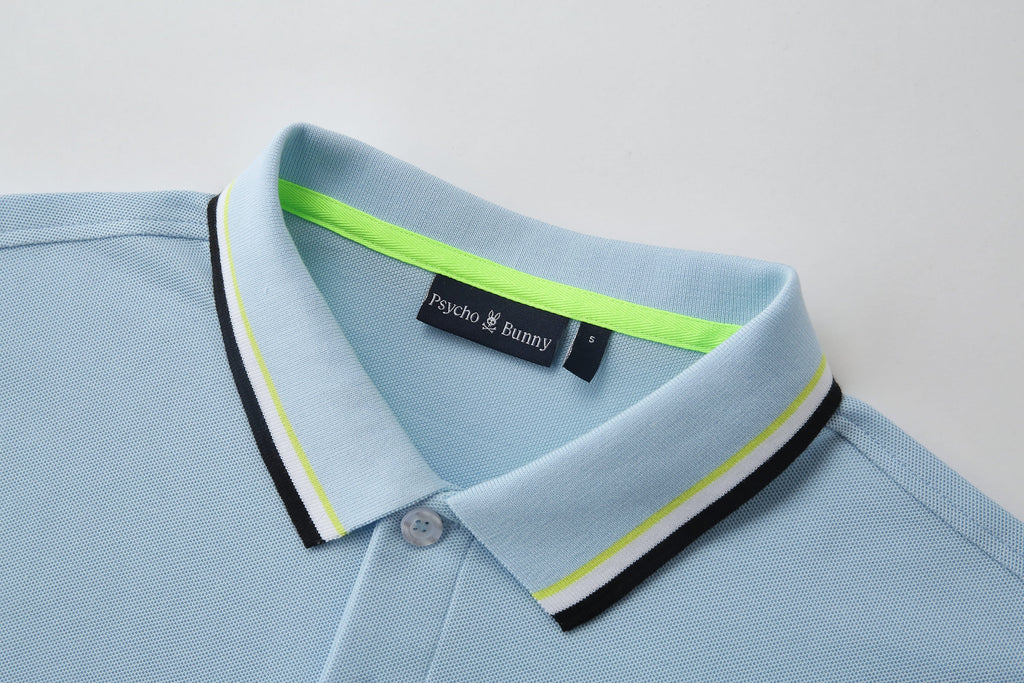 Camiseta 13605# Tipo Polo Azul Para Hombre