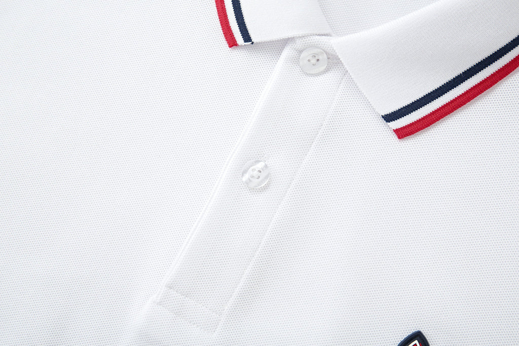 Camiseta 34592# Tipo Polo Blanca Para Hombre