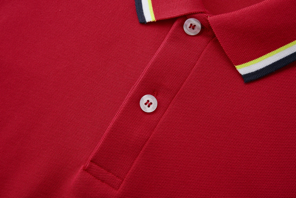 Camiseta 13605# Tipo Polo Roja Para Hombre