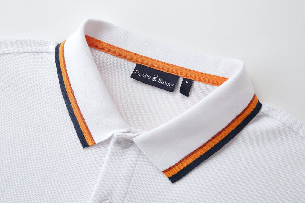 Camiseta 13605# Tipo Polo Blanca Para Hombre