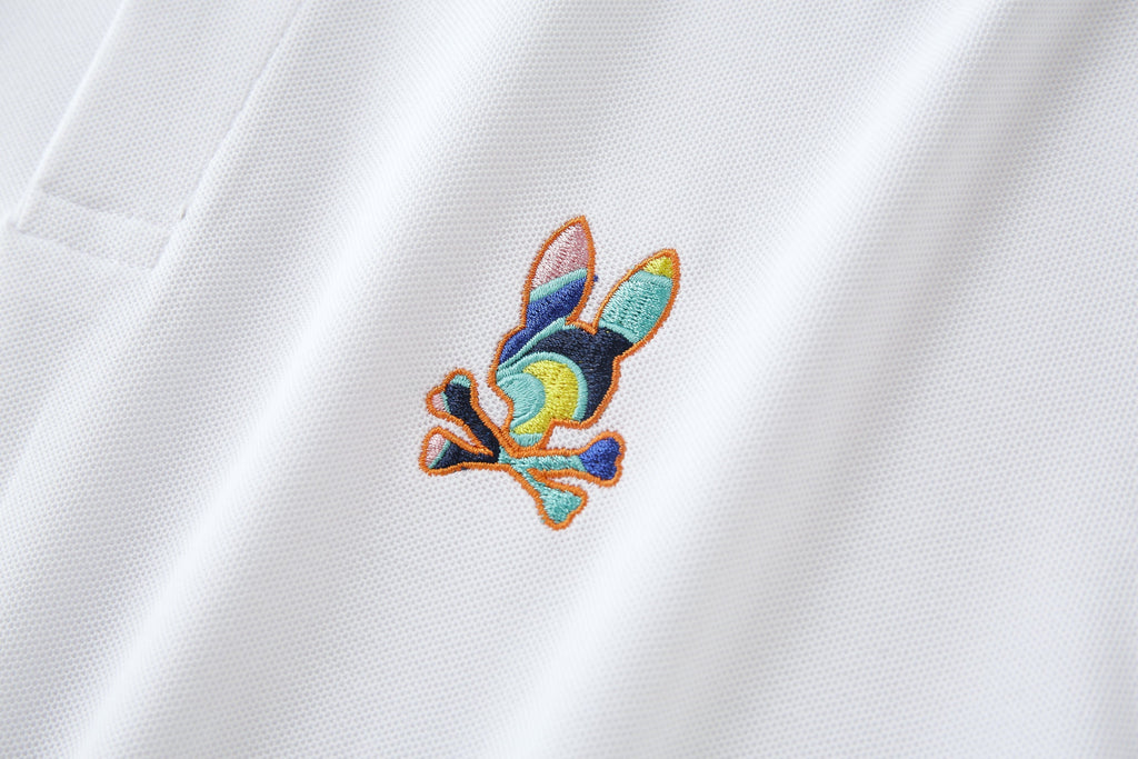 Camiseta 13605# Tipo Polo Blanca Para Hombre