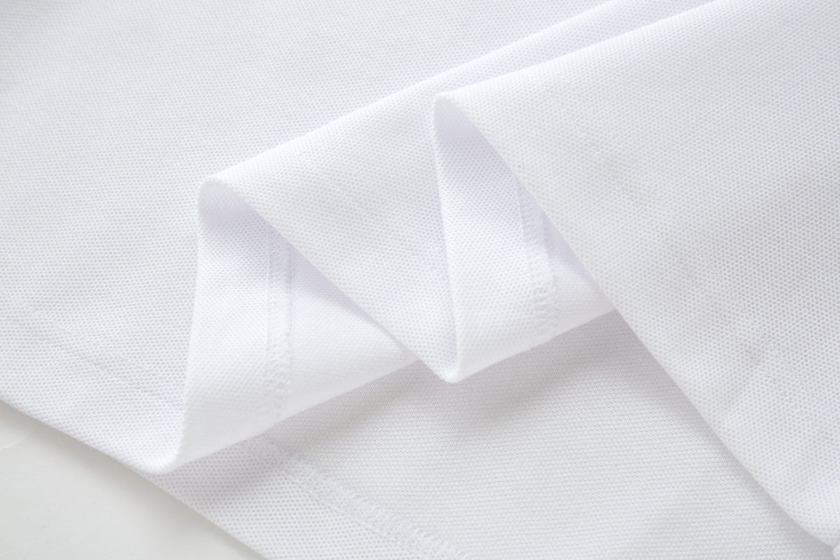 Camiseta 13605# Tipo Polo Blanca Para Hombre