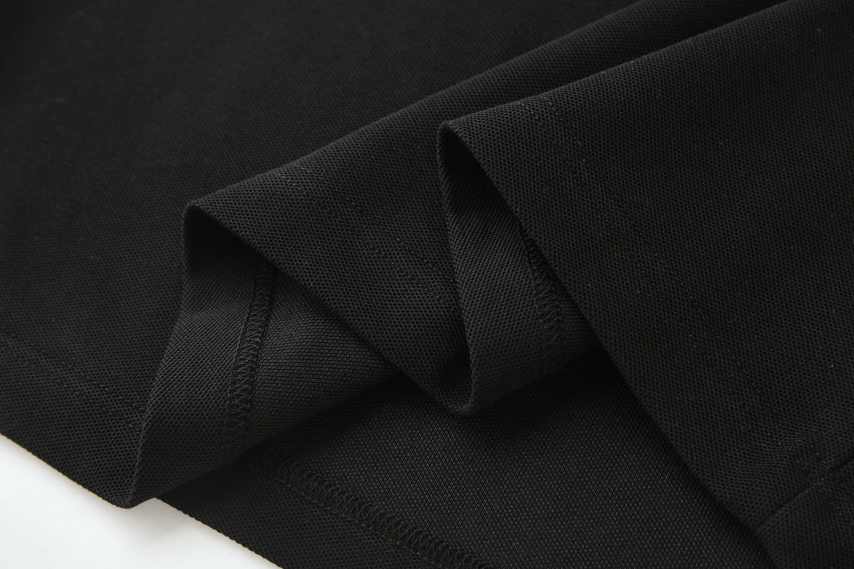 Camiseta 13605# Tipo Polo Negra Para Hombre