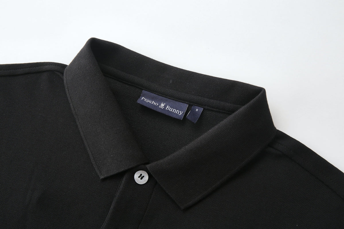 Camiseta 22337# Tipo Polo Negra Para Hombre