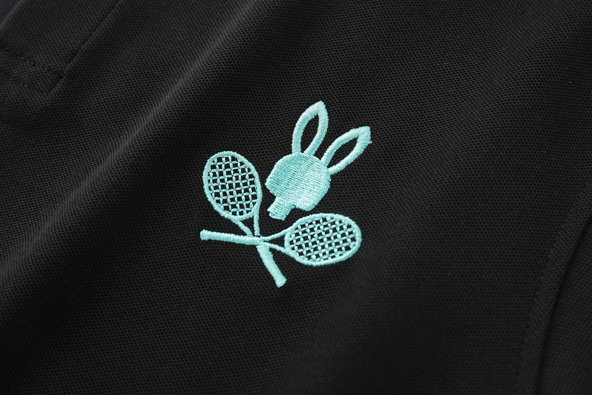 Camiseta 22337# Tipo Polo Negra Para Hombre