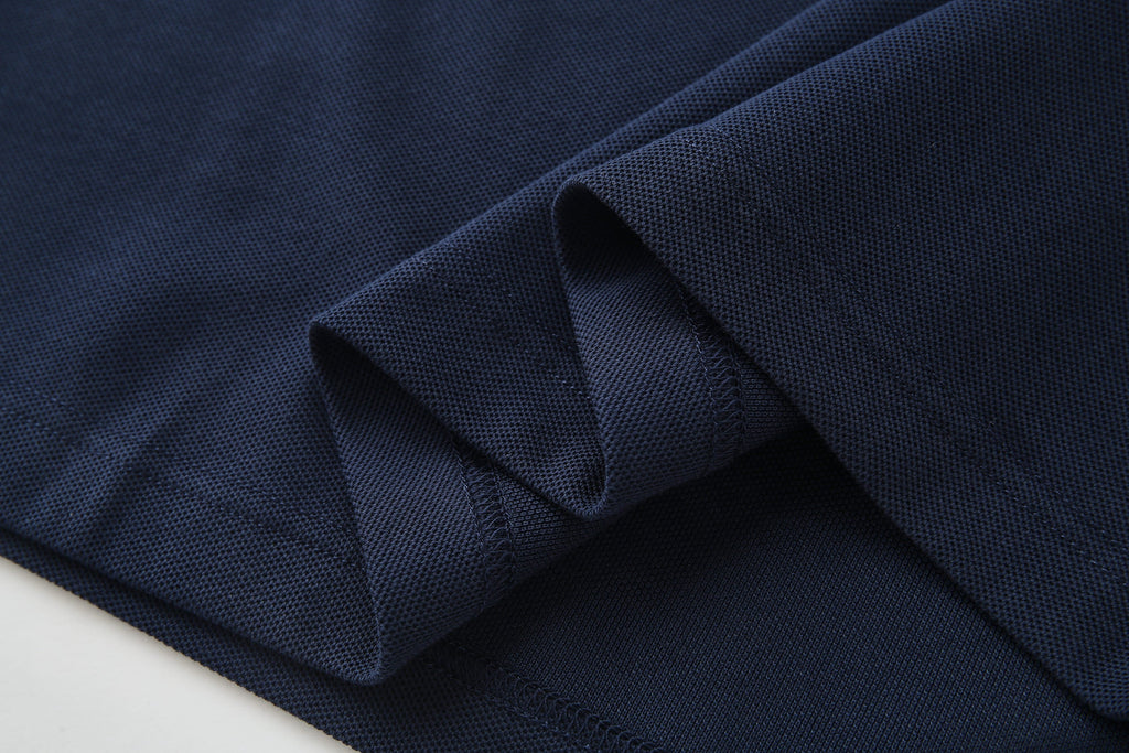 Camiseta 22337# Tipo Polo Azul Oscuro Para Hombre