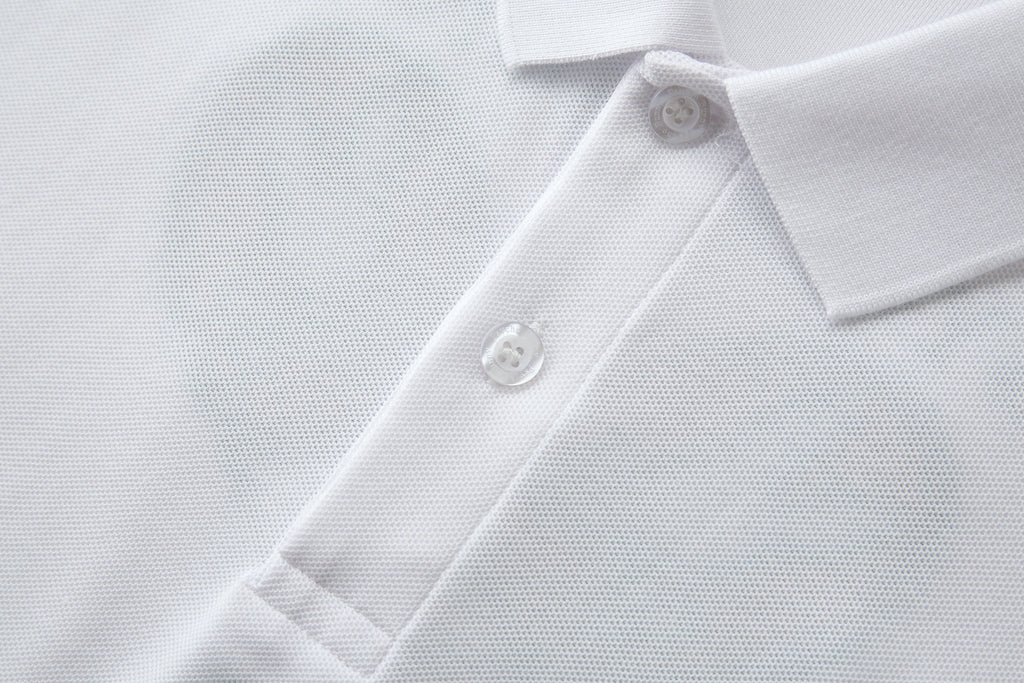 Camiseta 22337# Tipo Polo Blanca Para Hombre