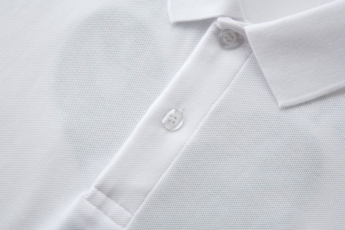 Camiseta 22337# Tipo Polo Blanca Para Hombre