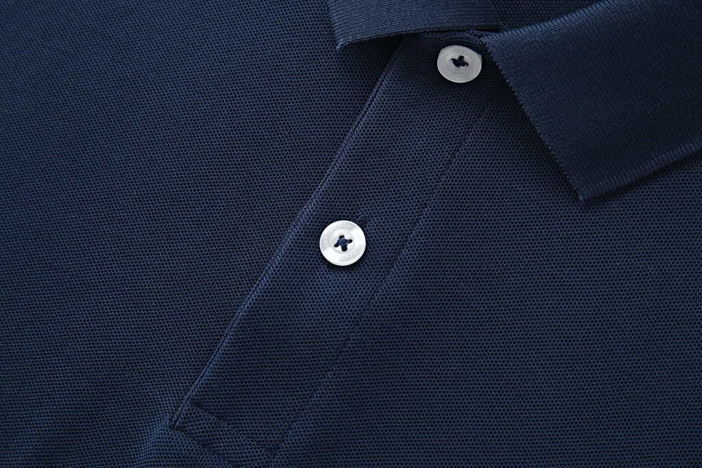 Camiseta 22364# Tipo Polo Azul Oscuro Para Hombre