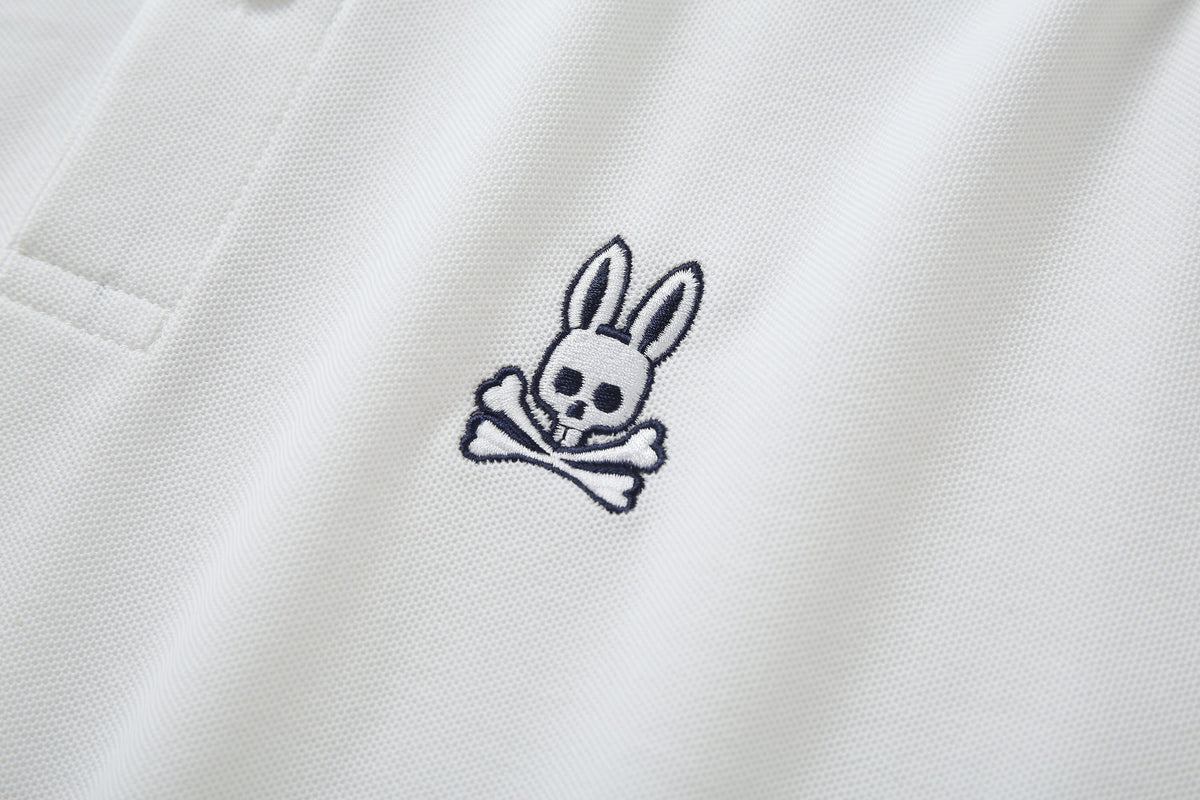 Camiseta 8285-8# Tipo Polo Blanca Para Hombre